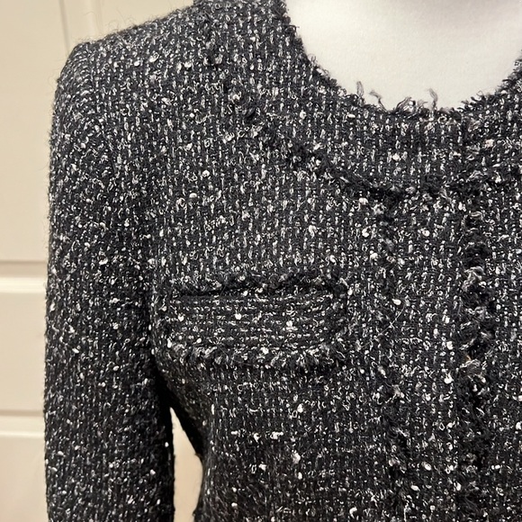 Michael Kors 3/4 sleeve blazer in black and white tweed - Picture 4 of 7